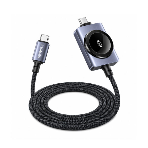 Cable de recharge 2en1 pour iPhone et Apple Watch (USB C to C)